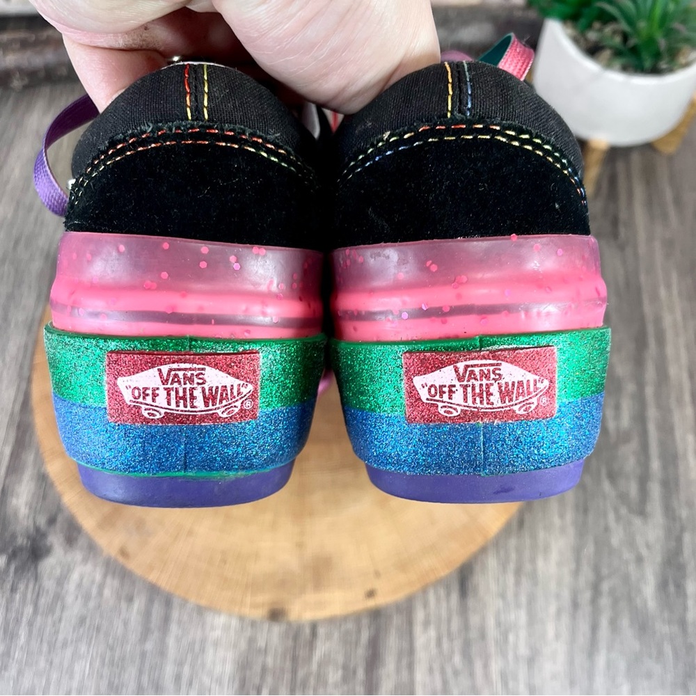 *Vans | Old Skool Unisex Stacked Rainbow Platform Size 5 - Picture 12 of 15